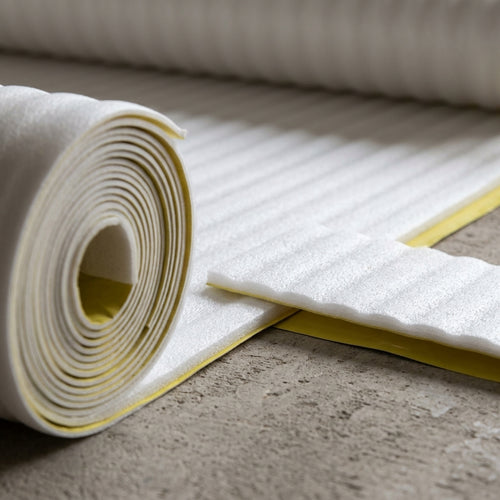 Acoustic underlay roll, 2 mm – close-up of the underlay roll