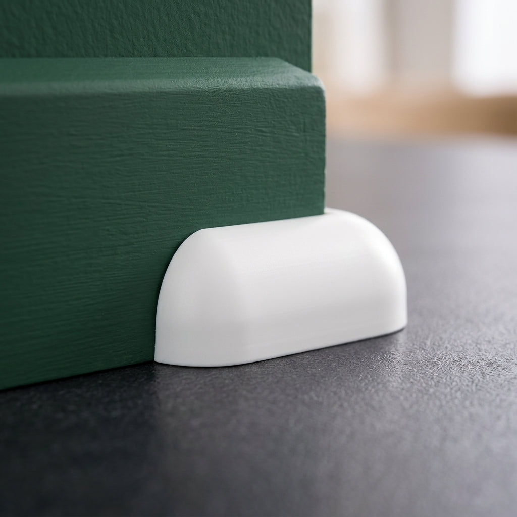 uPVC quadrant trim moulding, 9 mm – close-up of the quadrant end