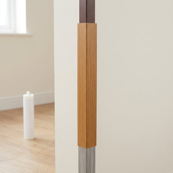 Wood Effect PVC Corner Angle Trim 90° – 10 x 10 mm to 40 x 40 mm – 2500 mm (98.43 in) Length – 12 Wood Finishes
