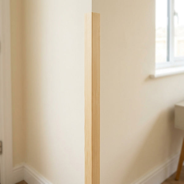 Pine Wood Corner Angle Trim – 90° Internal & External Moulding – 20 x 20 mm to 70 x 30 mm – 1 m & 2.4 m Lengths