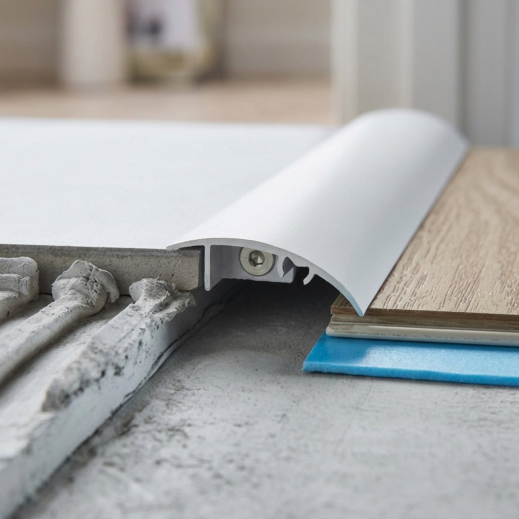 Aluminium door threshold strip, 37 mm x 930 mm – profile view of the strip