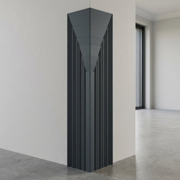 Anthracite PVC Corner Angle Trim 90° – Equal & Unequal, 10 x 10 mm to 70 x 70 mm – 1 m & 2.48 m Lengths – RAL 7016