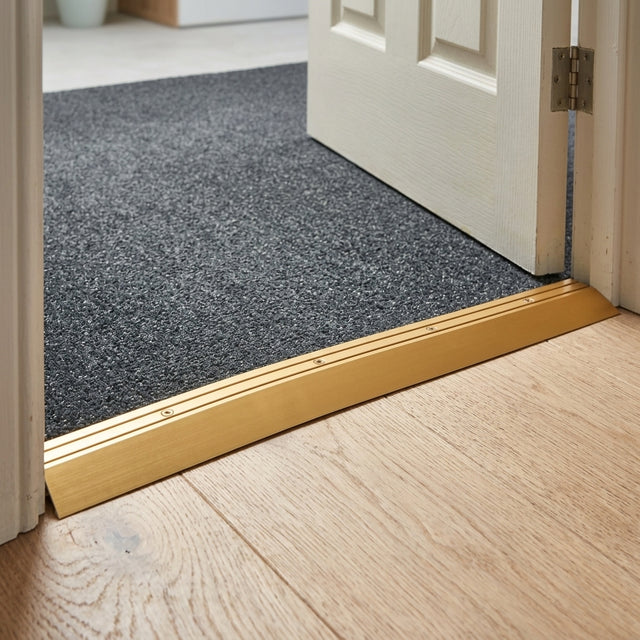 Aluminium Floor Ramp Threshold Strip – 45 mm Wide x 16 mm High – 1 m & 2 m Lengths – Silver, Gold & Champagne