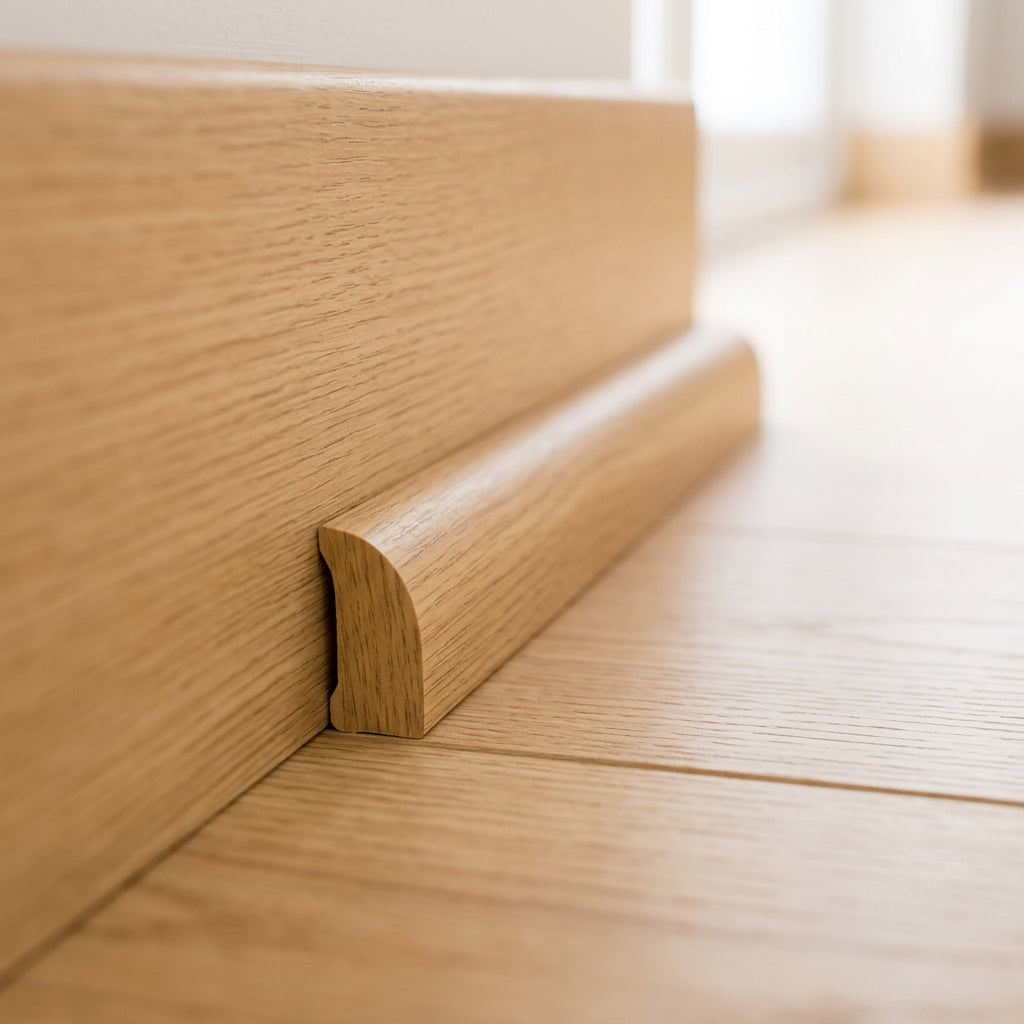 uPVC quadrant trim beading, 18 mm – close-up of the quadrant trim