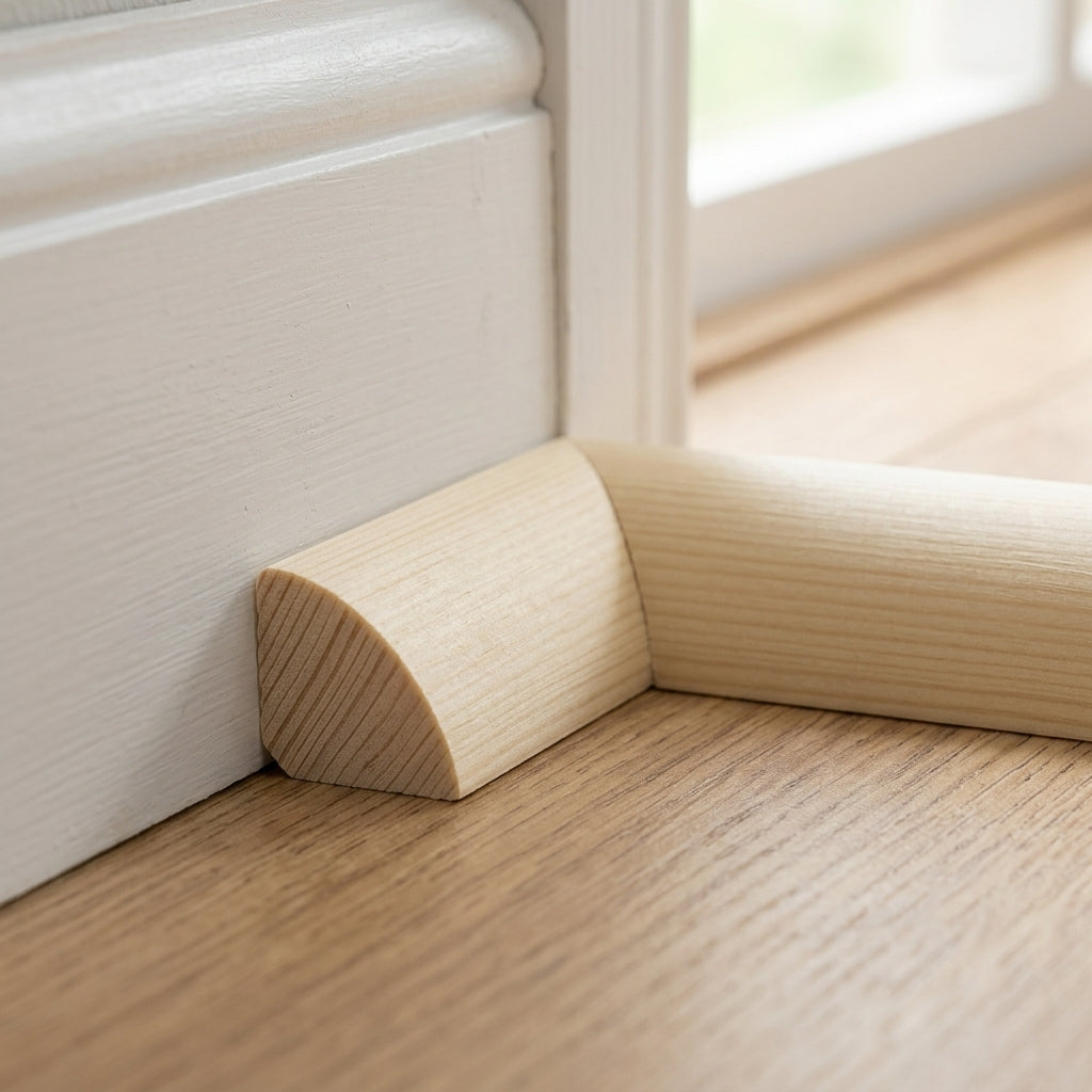 Pine wood quadrant trim – close-up of the quadrant profile
